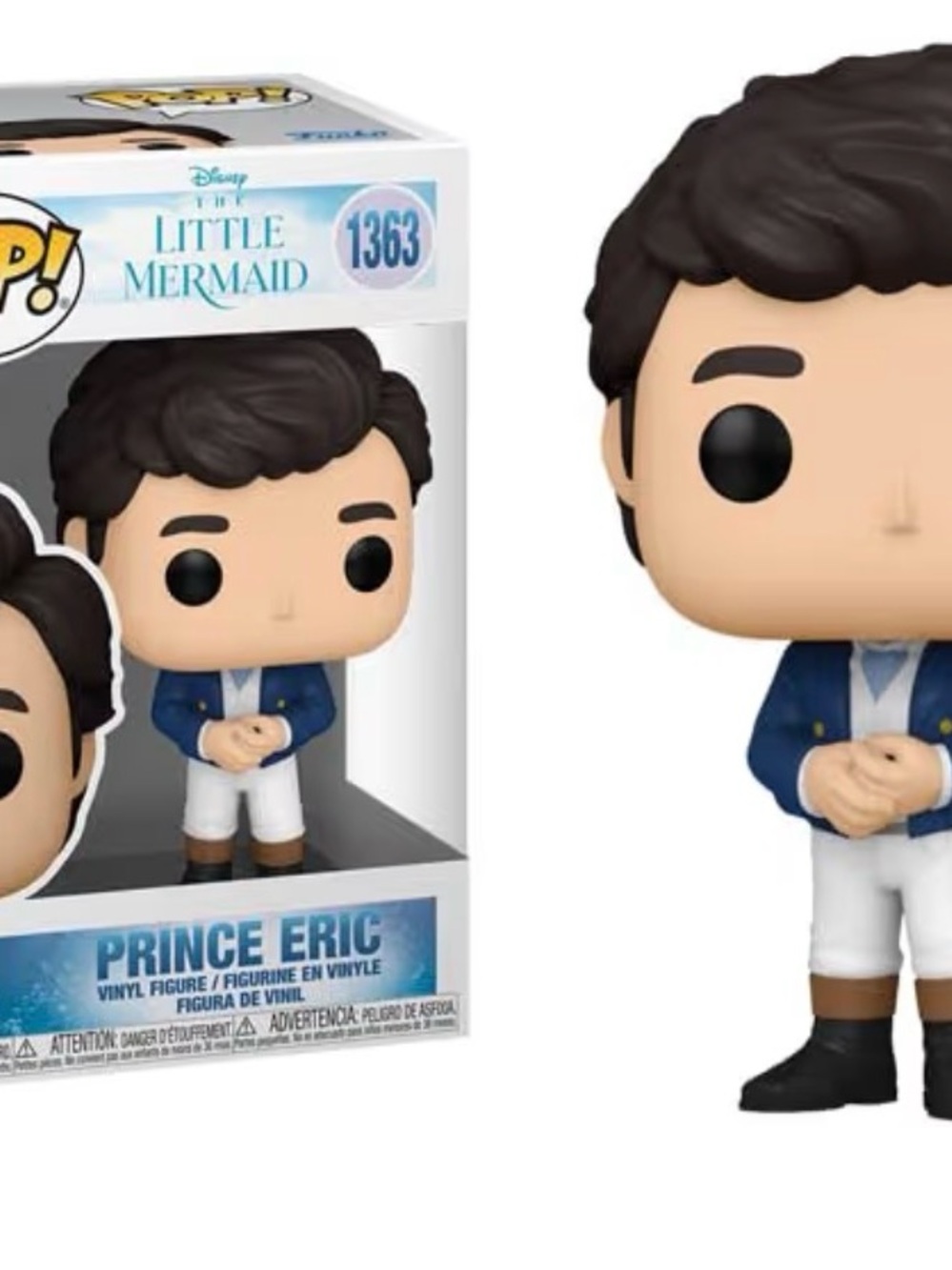 Disney Prince Eric Funko Pop — Navy, White, Brown